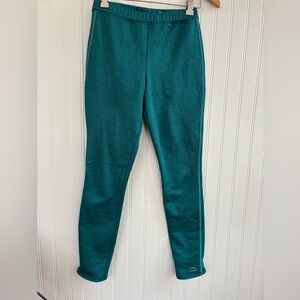 L.L. Bean Girls Fleece Lined Leggings in Teal